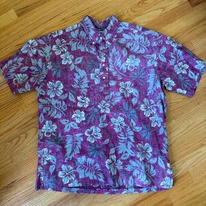 Mens Red Floral Reyn Spooner Hawaiian Shirt - Size XL